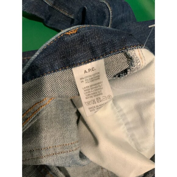 A.P.C. Petit Standard Blue Dark Wash Denim Slim Leg Jeans, Size 33 - Picture 4 of 6